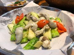 巴鱼炒胜瓜-飞尝蚝·顺德菜·鱼生(顺德总店)