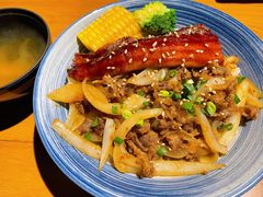 牛肉鳗蒲烧双拼饭-渔寿司·日本料理(艾尚天地店)