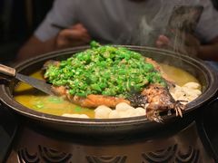 翡翠青椒烤黔鱼-烤匠麻辣烤鱼(环球中心店)