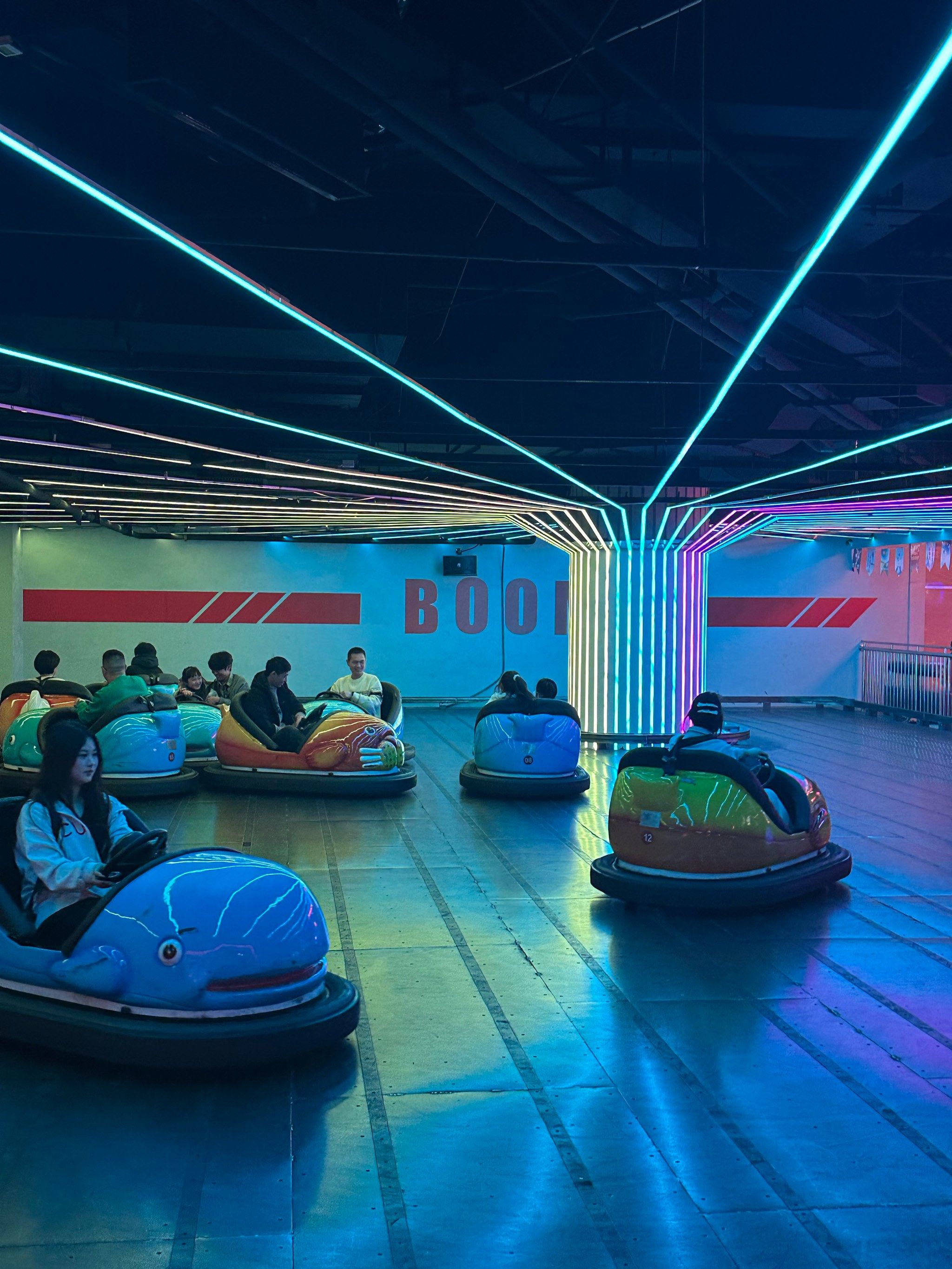 还有特殊的碰碰车和卡丁车,碰碰车玩起来有点猛不太适合小盆友,相对