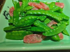 腊肠炒荷兰豆-绿茶餐厅(华联万柳店)