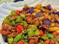 茄子肉丁小公鸡双拼拌面-文三里屯面馆(三里屯店)