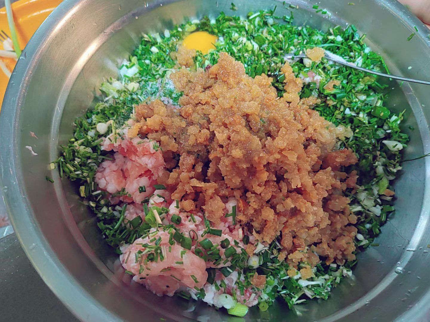 0元玩转这座城 野葱猪油渣包的饺子也太香了[调皮]#真材实料才能