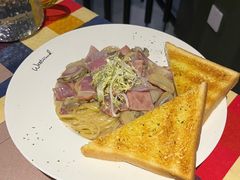 奶油蘑菇培根意面-遇见西木美式餐厅(体育路店)
