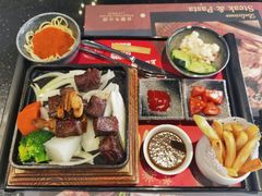蒜香雪花骰子牛排-天母蓝鸟西餐厅·烘焙蛋糕(十三碗店)