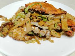 白蟹炒年糕-好兄弟郭巨海鲜(天一阁店)