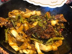 排骨豆角卷子-华盛园卷子王农家菜水库鱼