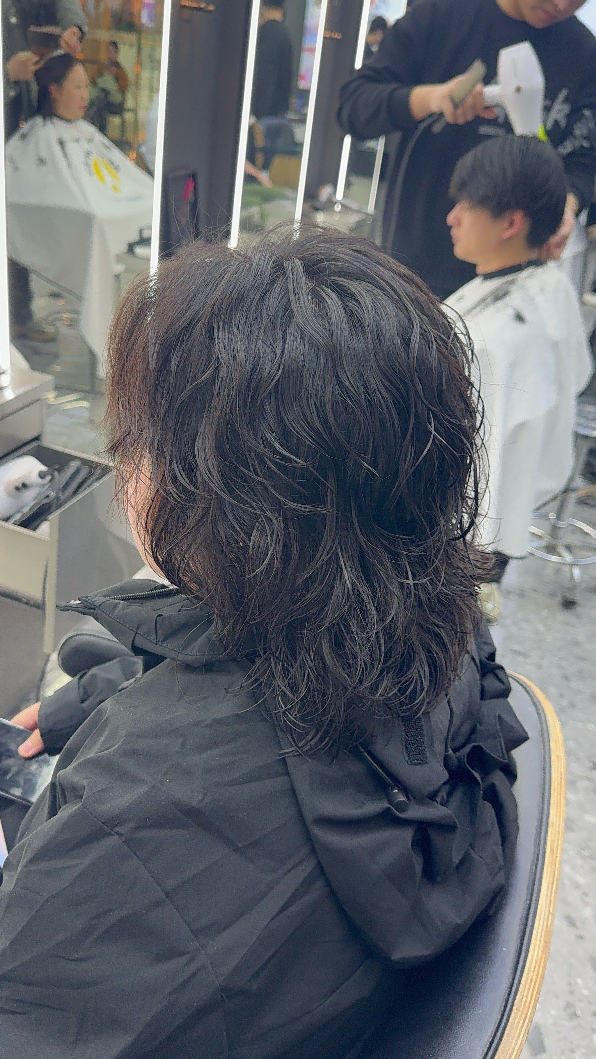 狼尾烫发