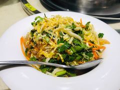 菜心拌蜇皮-船梆煮•蒸汽海鲜·炉火烤肉(五四广场店)