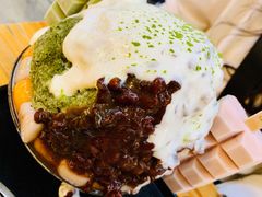 抹茶生乳かき氷-WONDER ICE 萬得冰田(建設路总店)