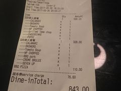 账单-WOLFGANG PUCK KITCHEN & BAR(迪士尼小镇店)