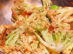 干锅肉片花菜-绿茶餐厅(乐峰广场店)