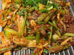葱椒爆牛肉-绿茶餐厅(南昌王府井店)