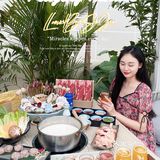 宝龙广场超出片蓝波斯菊椰浆鸡火锅🔥星空泡泡屋