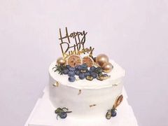 蓝莓柠檬简约款生日蛋糕-艾加柒克蛋糕茶歇甜品台(春熙路店)