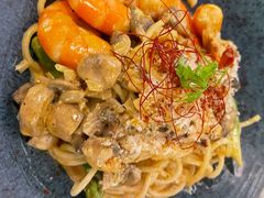 芝士蘑菇鲜虾意大利面-BE BRIGHT KITCHEN(正佳广场店)