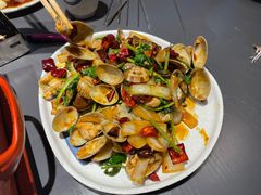 辣炒花蚬子-月见山烧鸽子海鲜小串