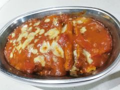 招牌鲜茄焗猪扒意粉-锦园春香港茶餐厅(西海湾旗舰店)