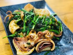 韭菜炒比管-老东镇啤酒屋海鲜加工·蒸汽海鲜·海鲜烧烤(台东店)