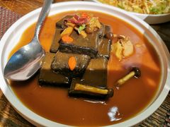 猴头菇酱汁扒黑豆腐-肴约·花园式餐厅(湖里店)
