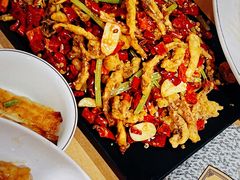 干煸鱿鱼须-大眼锅贴水饺(河东店)