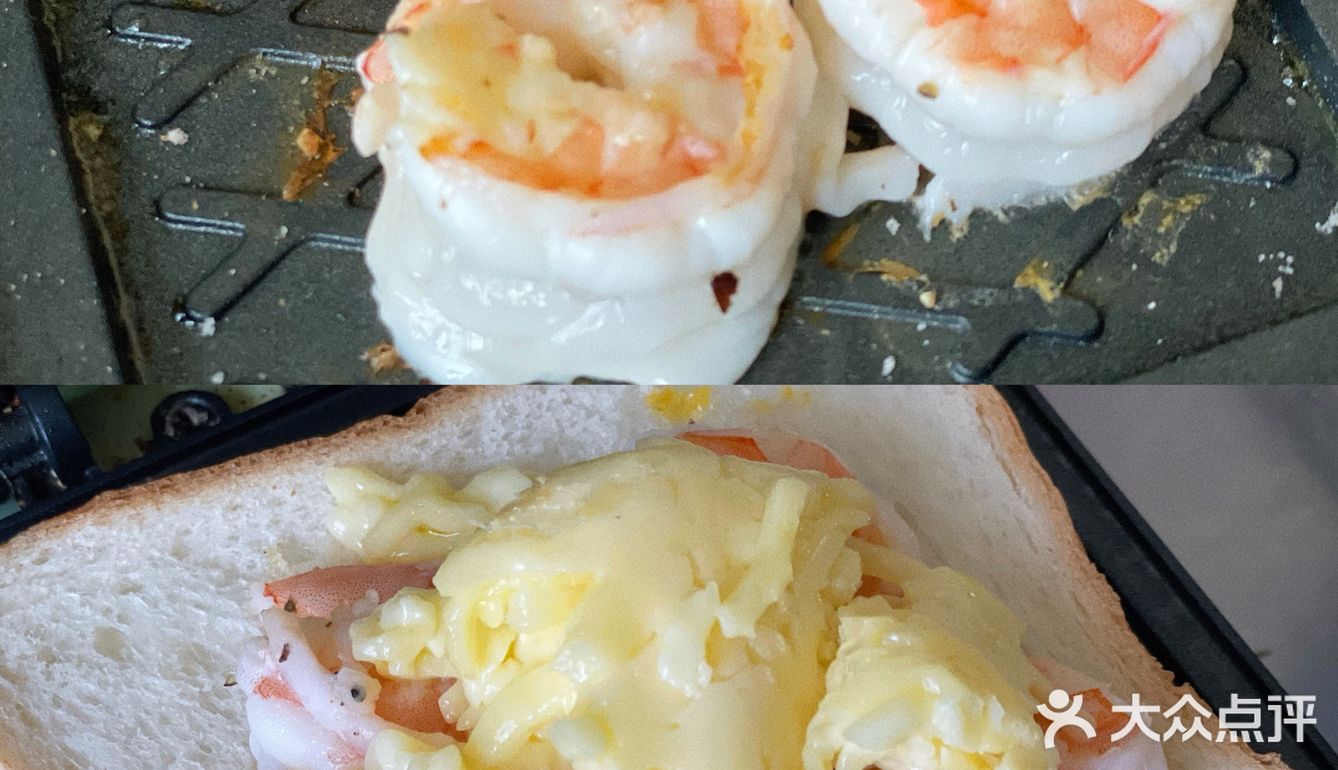 鲜虾芝士三明治🥪好吃美味不翻车！[调皮]