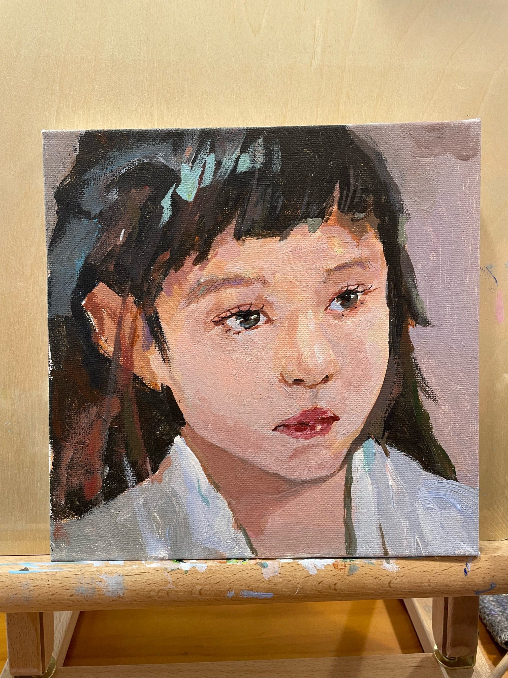 第一幅人物色彩丙烯画[胜利]