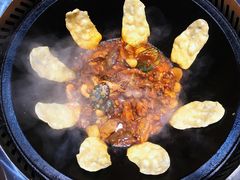 鲜虾鲍鱼鸡-锅来乐地锅鸡(安亭店)