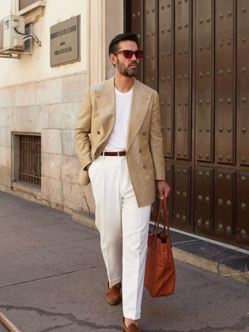 白色西裤的清爽魅力