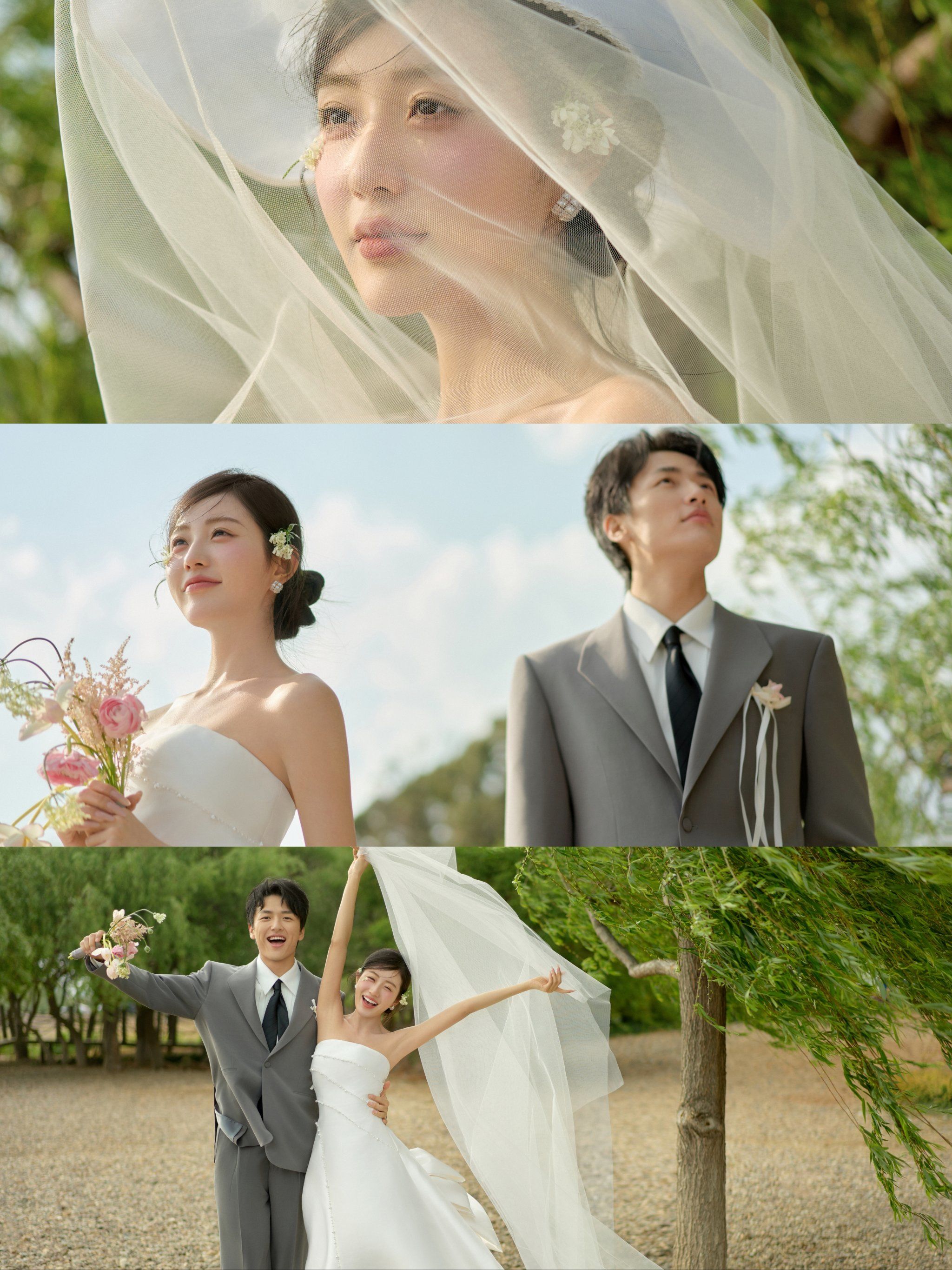 电影感超强的森系婚纱照78仙女都超爱