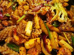 干锅鱿鱼虾-椒行天下干锅牛蛙·(万宝店)