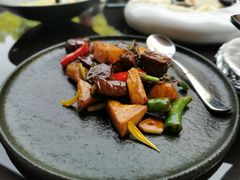 杏仁秋葵S级牛柳粒-九里云松·天香餐厅