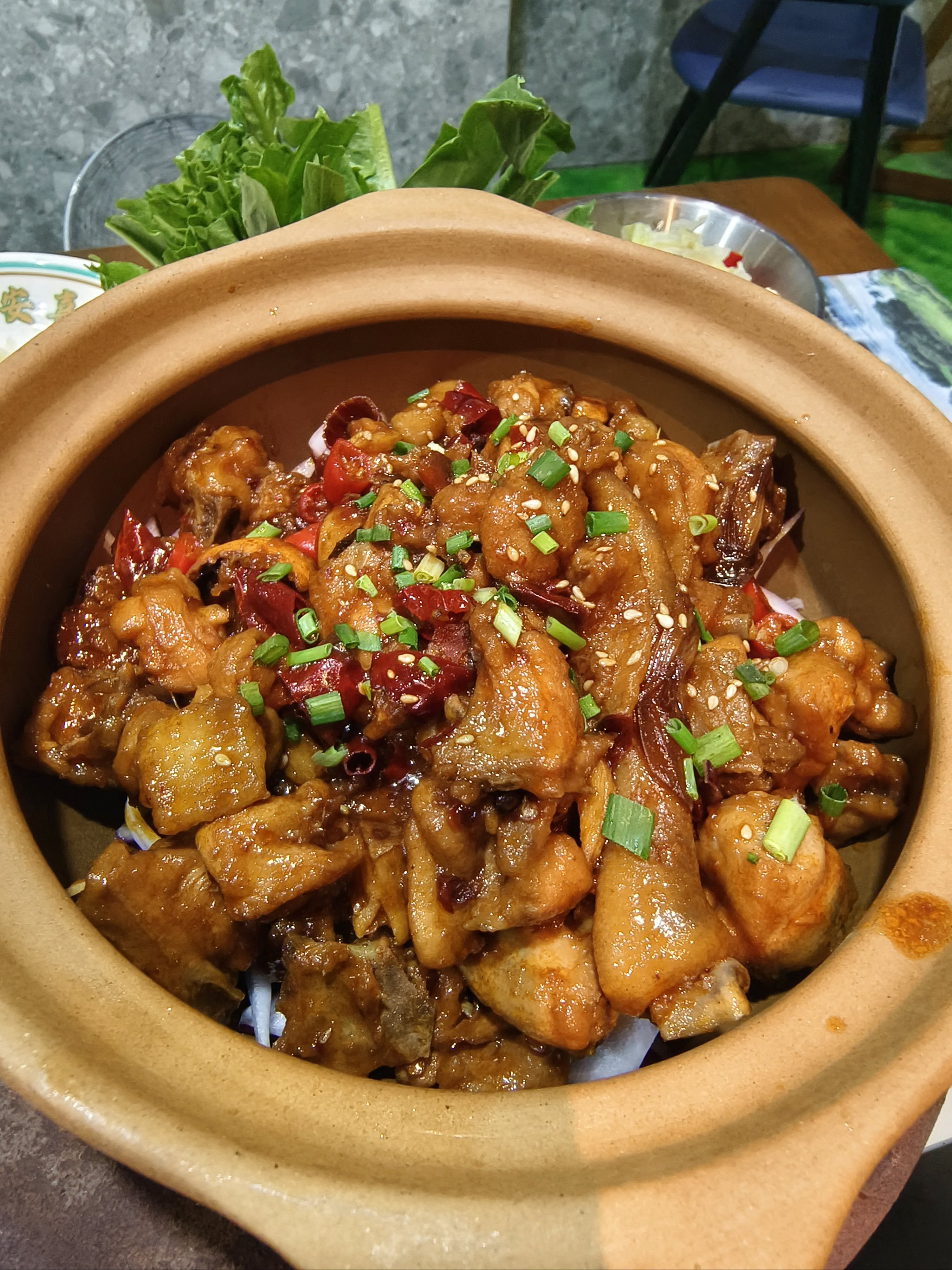 干锅鸡煲的制作过程图片