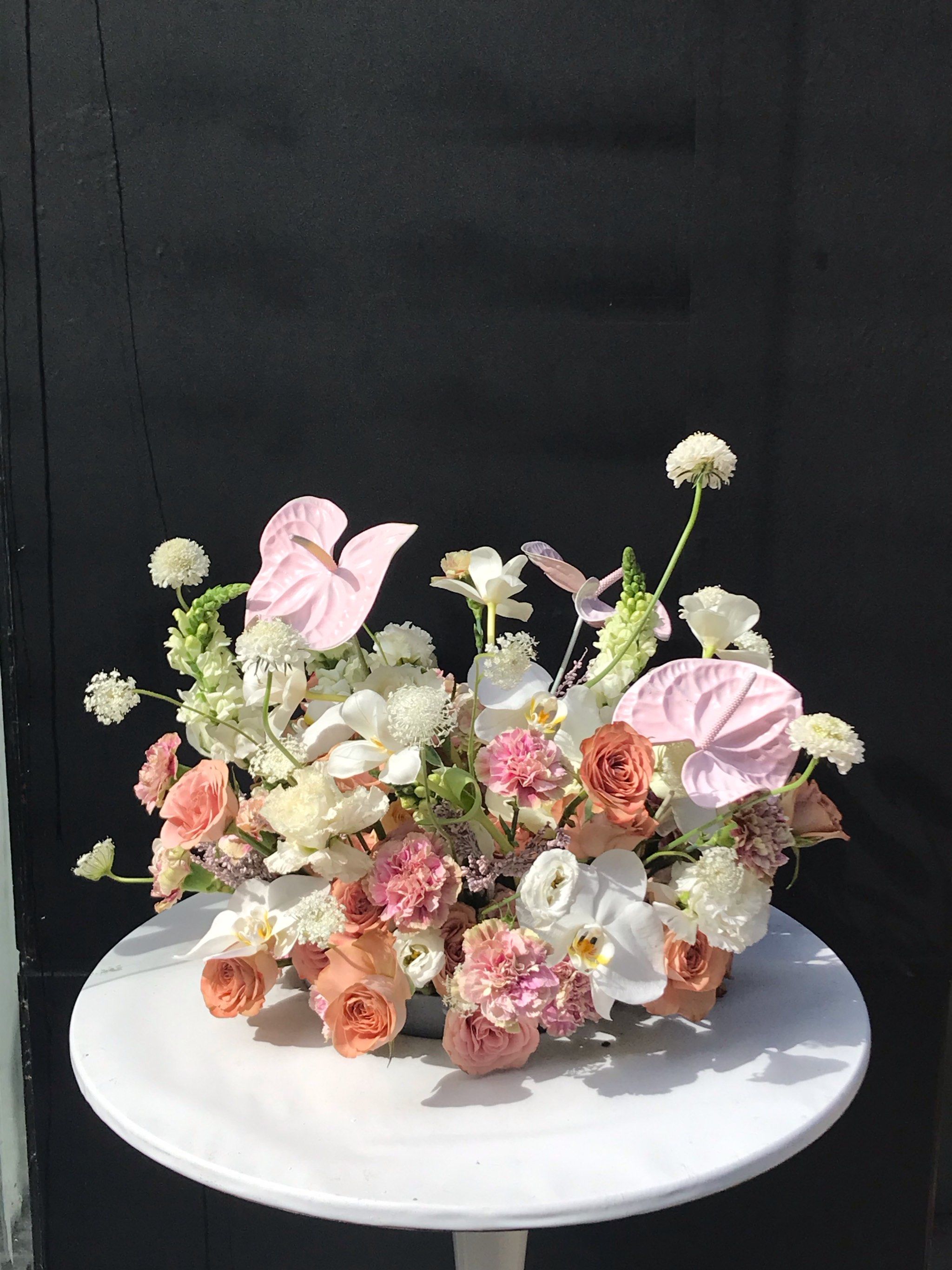 粉色系活动圆桌花🌸