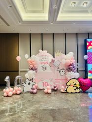 -团子宝宝宴派对百日宴生日布置策划·求婚策划·气球布置别墅民宿