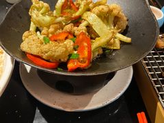 干锅有机花菜-老头儿油爆虾·知味杭州(爱琴海购物中心)
