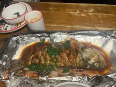 酱烤活鲈鱼-新白鹿餐厅(龙游路总店·杭帮菜名店)
