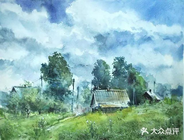 很有意境的风景水彩画，带你走进森林深处！