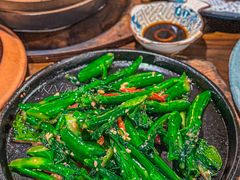 虾膏炒芥蓝-朕悦鹧鸪饭私房菜