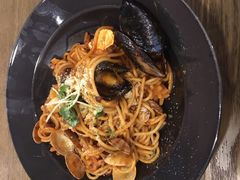 日式辣海鲜意面-机器人火炉披萨