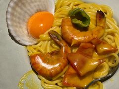 黄咖喱黑虎虾海鲜意面-TamTam