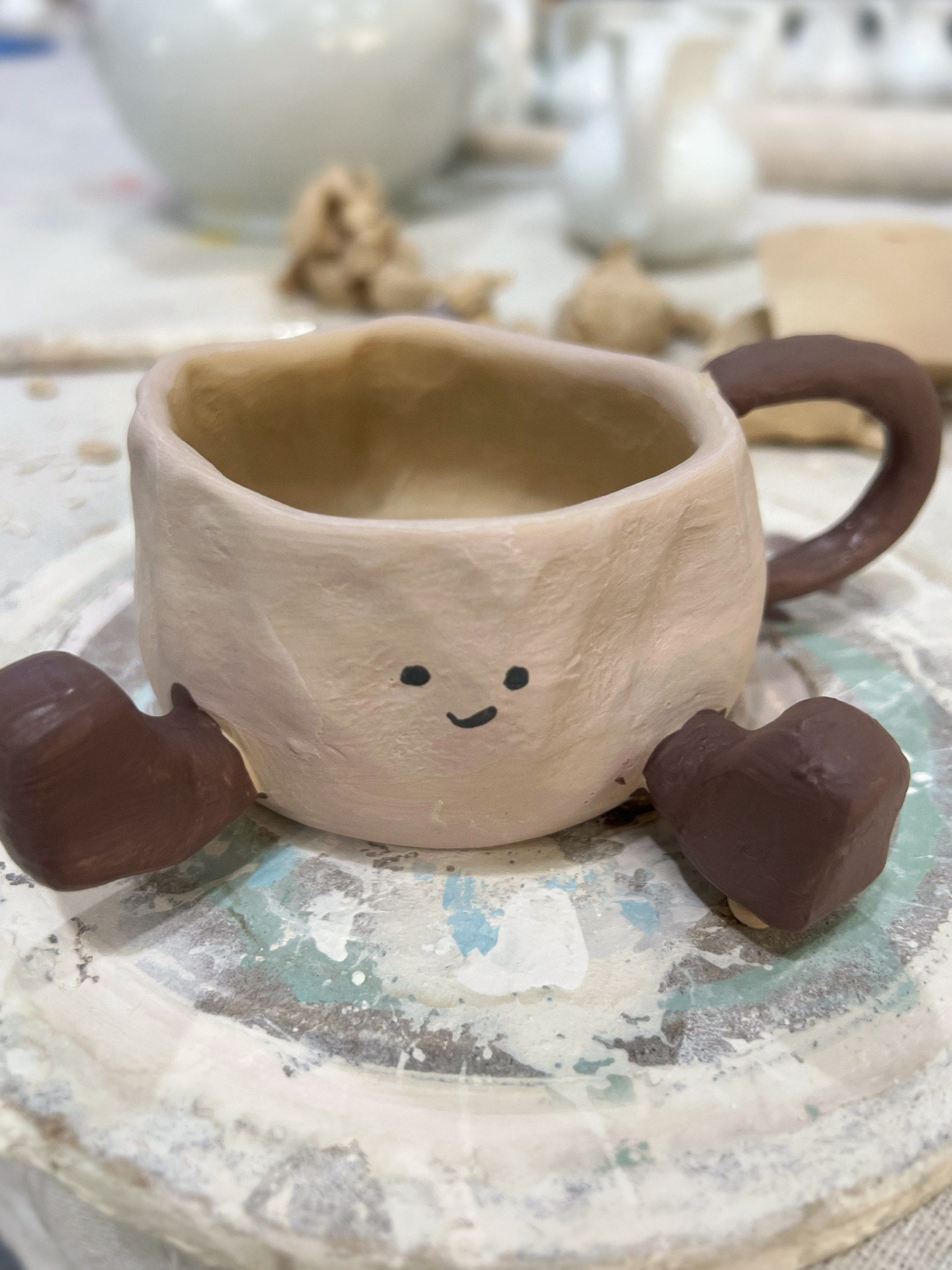 到景德镇怎么能不玩泥巴,看得出我玩得多开心吗