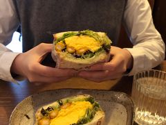 营养滑蛋炸虾三明治-Ginko银子(青龙街店)