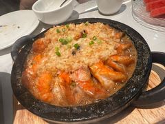 石锅蒜香虾-小菜园新徽菜(北京大兴龙湖天街店)