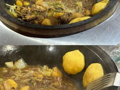 -粘豆包柴火铁锅炖