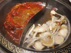 特色鸳鸯菌汤锅-锅说大脸毛肚重庆老火锅(佐阾店)