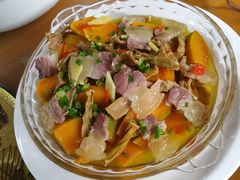 南瓜笋干蒸咸肉-安吉胖嫂家