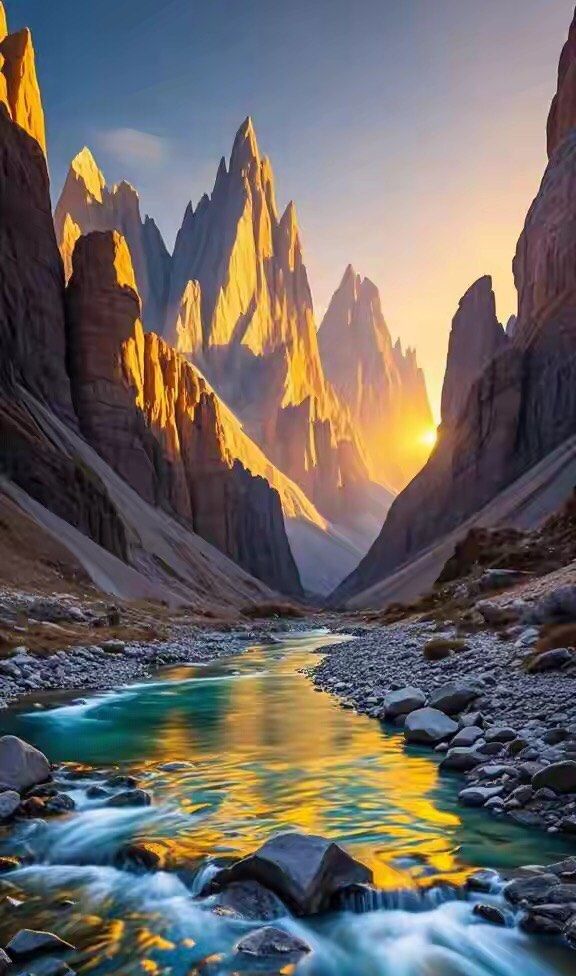 昆仑山日出美景