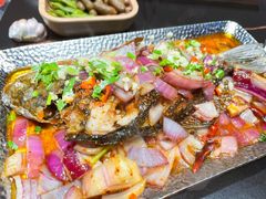 铁板鲫鱼-鼎原力量东北吊炉烧烤(临河街店)