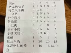 账单-状元阁烧烤(新华路总店)